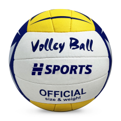 Direct Manufacturer's Customizable Size 4 Hand-Sewn Seamless Leather Volleyball Indoor/Outdoor Use Fibre Material Quality Balls,Blue Arc Sports