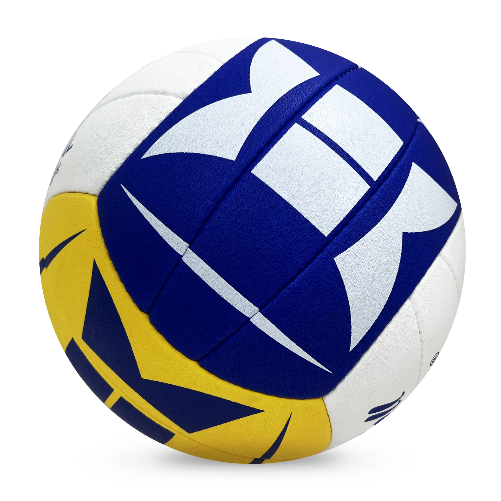 Direct Manufacturer's Customizable Size 4 Hand-Sewn Seamless Leather Volleyball Indoor/Outdoor Use Fibre Material Quality Balls,Blue Arc Sports