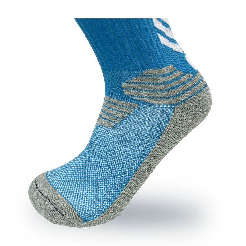 High Quality Custom Performance Sports Grip Soccer & Football Socks Men Non-Slip Athletic Socks Logo Free Size Summer Collection,Blue Arc Sports