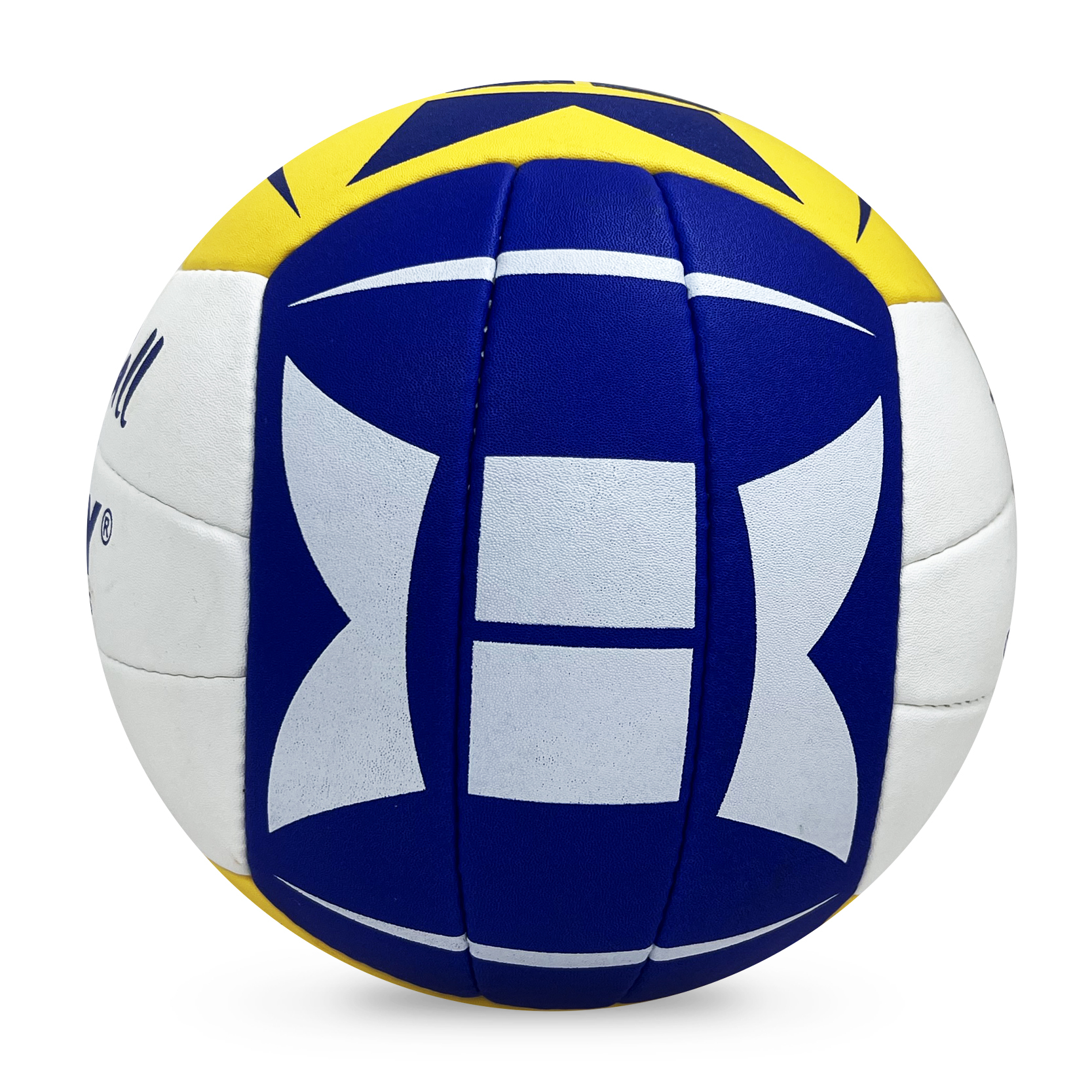 Direct Manufacturer's Customizable Size 4 Hand-Sewn Seamless Leather Volleyball Indoor/Outdoor Use Fibre Material Quality Balls,Blue Arc Sports
