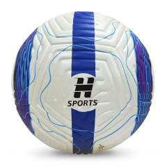2025 High Quality Custom Logo Soccer Ball New Fashion Size 5 Football for Game Made From PU Material,Blue Arc Sports