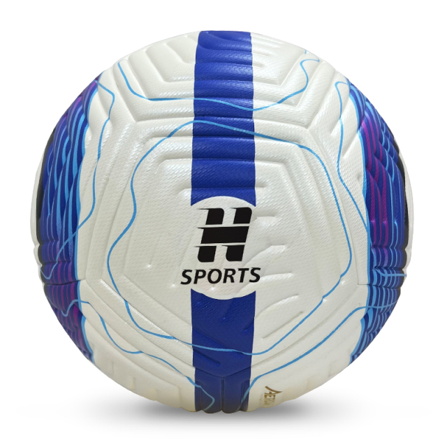 2025 High Quality Custom Logo Soccer Ball New Fashion Size 5 Football for Game Made From PU Material,Blue Arc Sports