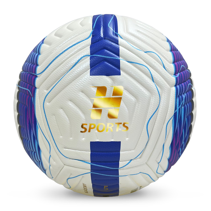 2025 High Quality Custom Logo Soccer Ball New Fashion Size 5 Football for Game Made From PU Material,Blue Arc Sports