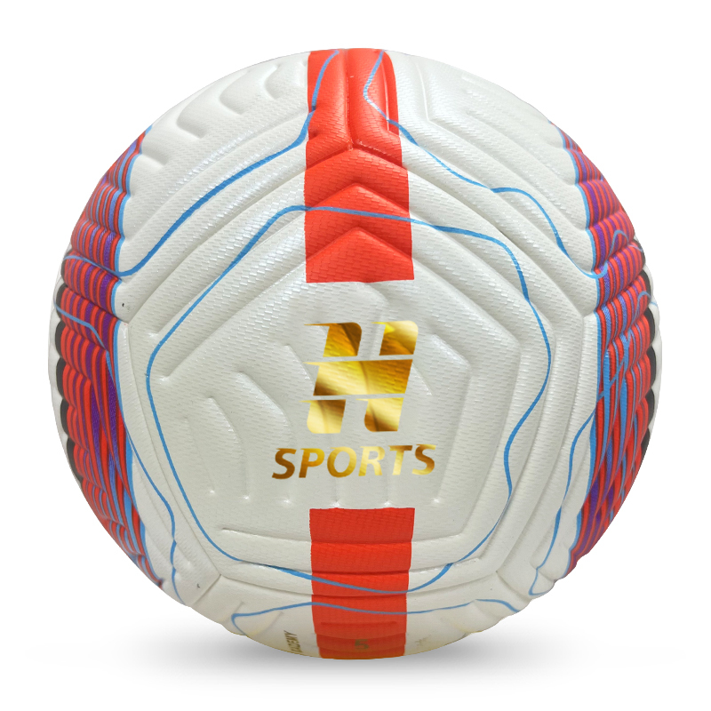 2025 High Quality Custom Logo Soccer Ball New Fashion Size 5 Football for Game Made From PU Material,Blue Arc Sports