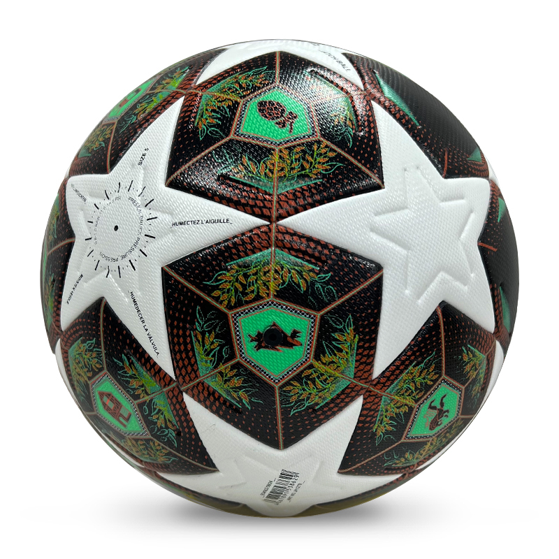 2025 High Quality Custom Logo Soccer Ball New Fashion Size 5 Football for Game Made From PU Material,Blue Arc Sport