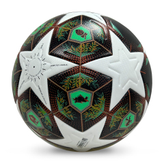 2025 High Quality Custom Logo Soccer Ball New Fashion Size 5 Football for Game Made From PU Material,Blue Arc Sport