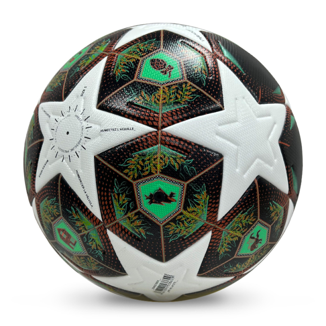 2025 High Quality Custom Logo Soccer Ball New Fashion Size 5 Football for Game Made From PU Material,Blue Arc Sport