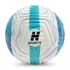2025 High Quality Custom Logo Soccer Ball New Fashion Size 5 Football for Game Made From PU Material,Blue Arc Sports