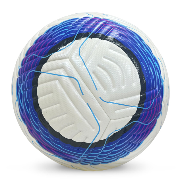 2025 High Quality Custom Logo Soccer Ball New Fashion Size 5 Football for Game Made From PU Material,Blue Arc Sports