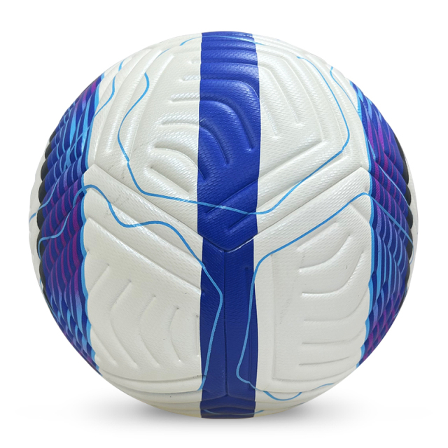 2025 High Quality Custom Logo Soccer Ball New Fashion Size 5 Football for Game Made From PU Material,Blue Arc Sports