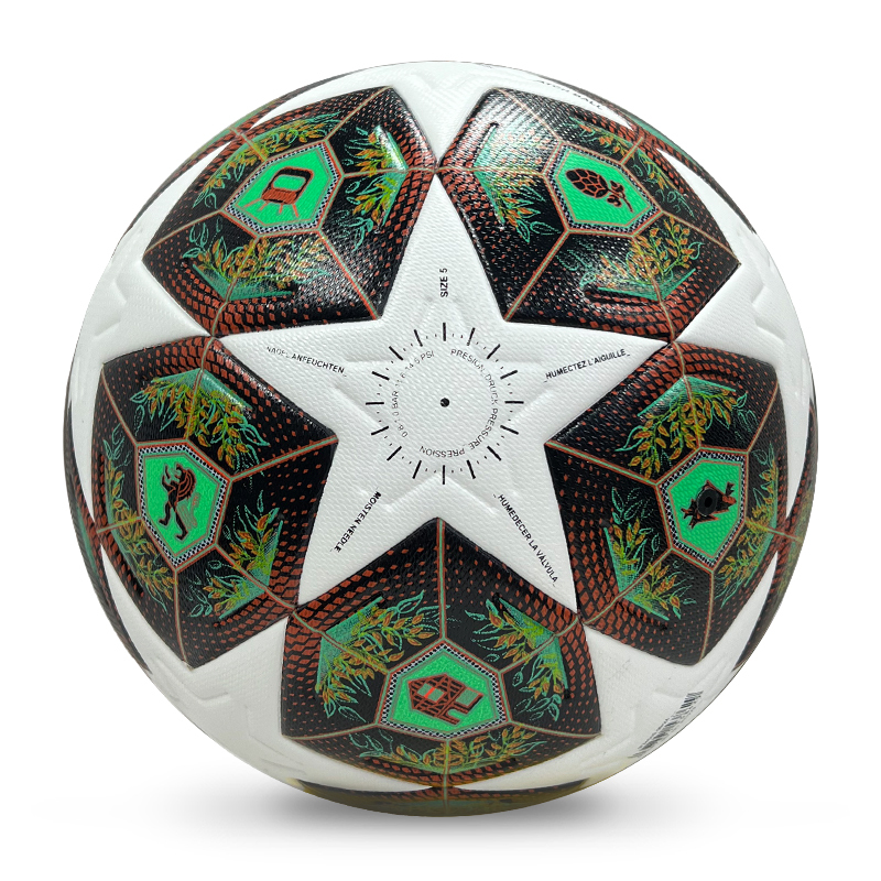 2025 High Quality Custom Logo Soccer Ball New Fashion Size 5 Football for Game Made From PU Material,Blue Arc Sport