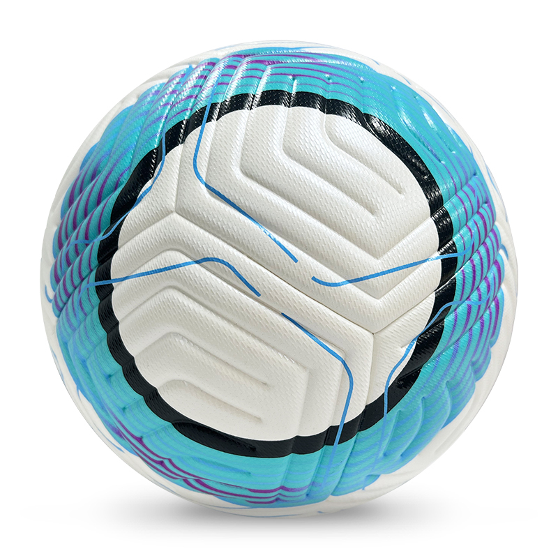2025 High Quality Custom Logo Soccer Ball New Fashion Size 5 Football for Game Made From PU Material,Blue Arc Sports