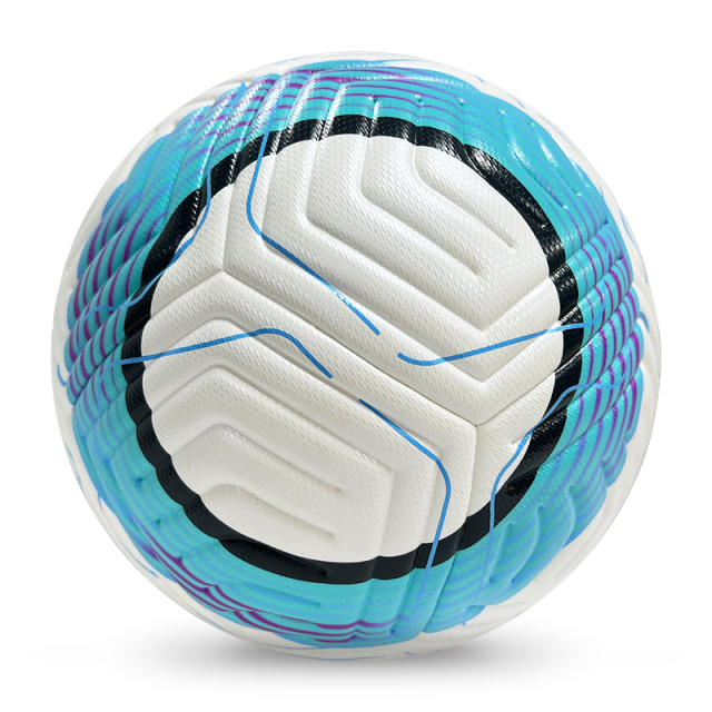 2025 High Quality Custom Logo Soccer Ball New Fashion Size 5 Football for Game Made From PU Material,Blue Arc Sports