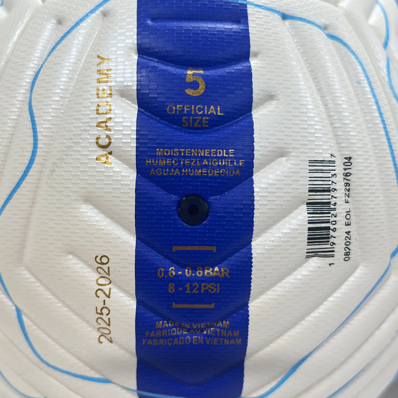 2025 High Quality Custom Logo Soccer Ball New Fashion Size 5 Football for Game Made From PU Material,Blue Arc Sports