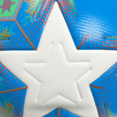 2025 High Quality Custom Logo Soccer Ball New Fashion Size 5 Football for Game Made From PU Material,Blue Arc Sports