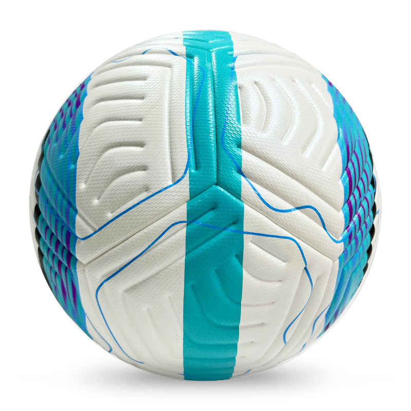 2025 High Quality Custom Logo Soccer Ball New Fashion Size 5 Football for Game Made From PU Material,Blue Arc Sports