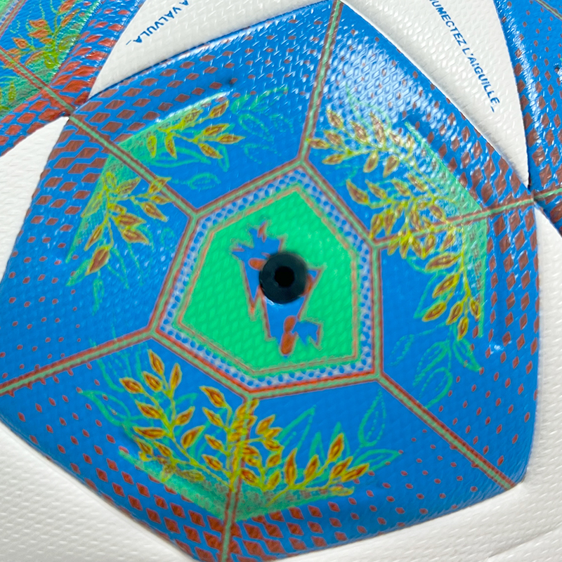 2025 High Quality Custom Logo Soccer Ball New Fashion Size 5 Football for Game Made From PU Material,Blue Arc Sports