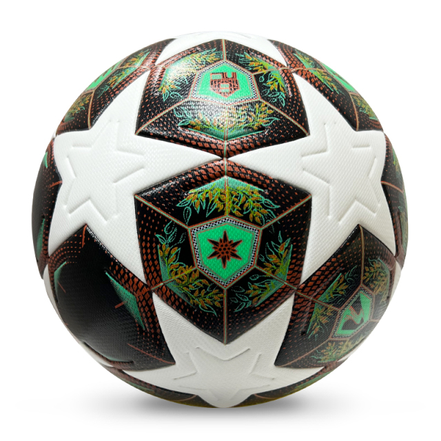 2025 High Quality Custom Logo Soccer Ball New Fashion Size 5 Football for Game Made From PU Material,Blue Arc Sport