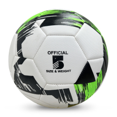 High Quality Size 5 Soccer Ball Machine-Sewn PVC with Print Logo for Sports Training Leisure Competitive Matches,Blue Arc Sports