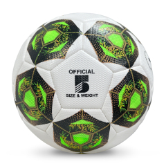 High Quality Size 5 Soccer Ball Machine-Sewn PVC with Print Logo for Sports Training Leisure Competitive Matches,Blue Arc Sports