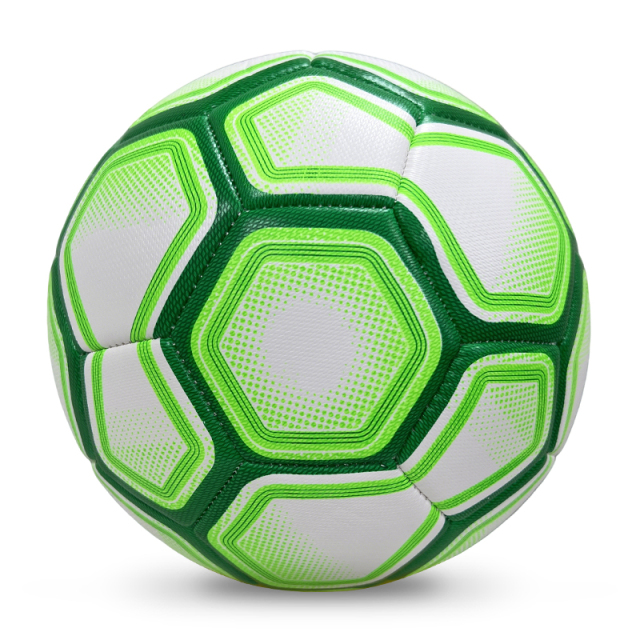High Quality Size 5 Soccer Ball Machine-Sewn PVC with Print Logo for Sports Training Leisure Competitive Matches,Blue Arc Sports