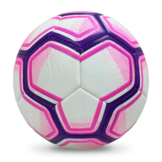 High Quality Size 5 Soccer Ball Machine-Sewn PVC with Print Logo for Sports Training Leisure Competitive Matches,Blue Arc Sport