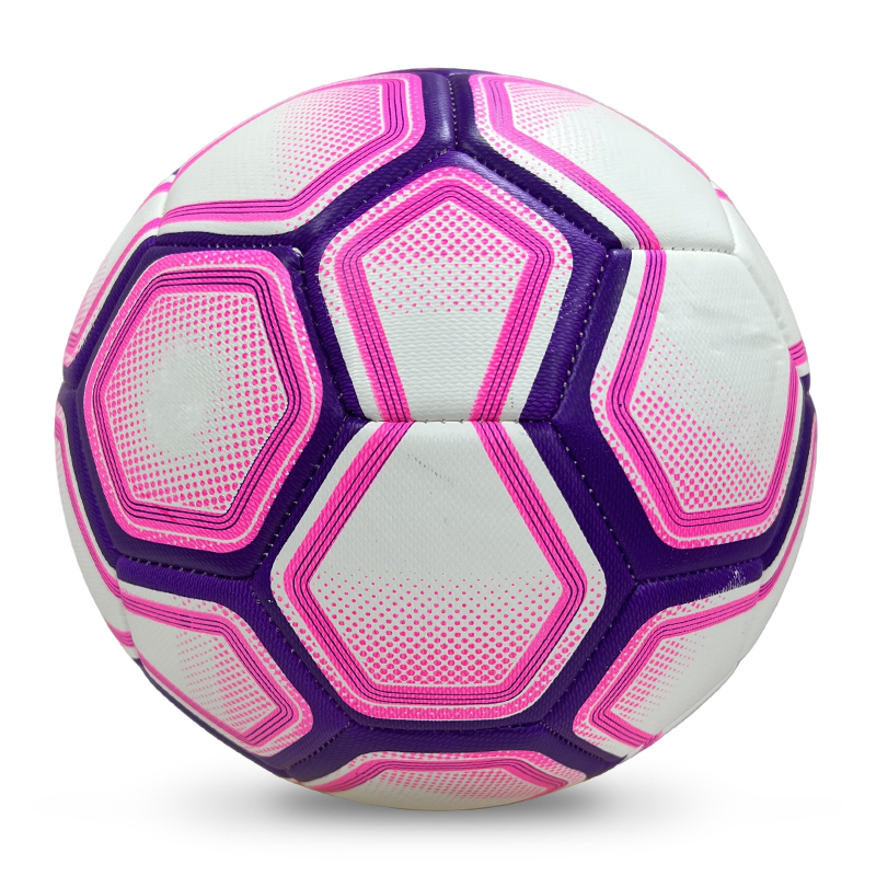High Quality Size 5 Soccer Ball Machine-Sewn PVC with Print Logo for Sports Training Leisure Competitive Matches,Blue Arc Sport