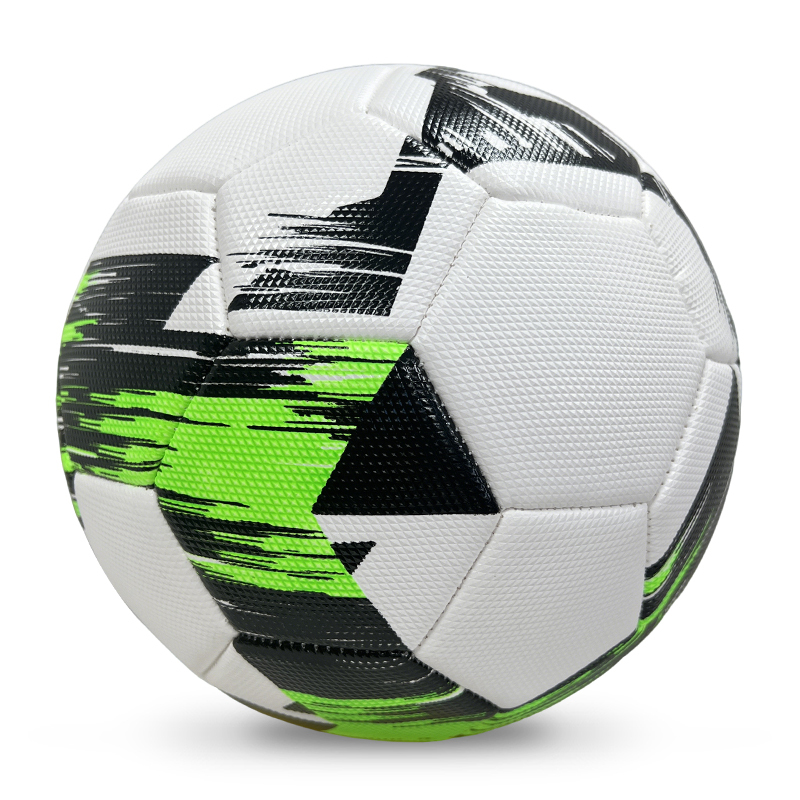High Quality Size 5 Soccer Ball Machine-Sewn PVC with Print Logo for Sports Training Leisure Competitive Matches,Blue Arc Sports