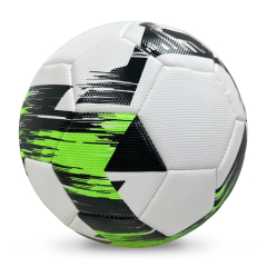 High Quality Size 5 Soccer Ball Machine-Sewn PVC with Print Logo for Sports Training Leisure Competitive Matches,Blue Arc Sports