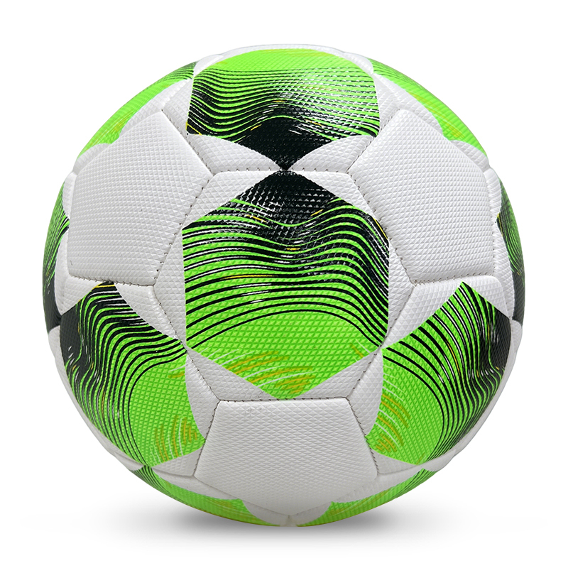 High Quality Size 5 Soccer Ball Machine-Sewn PVC with Print Logo for Sports Training Leisure Competitive Matches,Blue Arc Sports