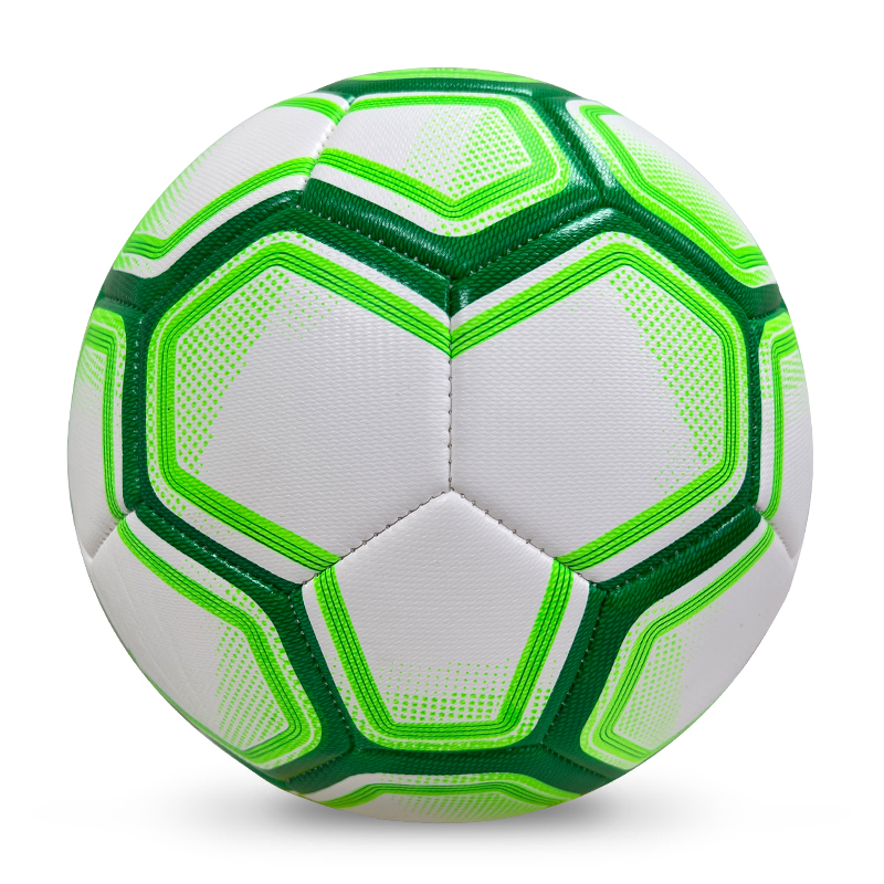 High Quality Size 5 Soccer Ball Machine-Sewn PVC with Print Logo for Sports Training Leisure Competitive Matches,Blue Arc Sports