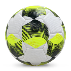 High Quality Size 5 Soccer Ball Machine-Sewn PVC with Print Logo for Sports Training Leisure Competitive Matches,Blue Arc Sports