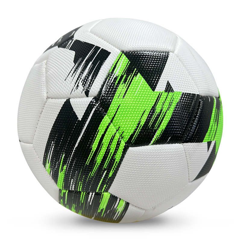 High Quality Size 5 Soccer Ball Machine-Sewn PVC with Print Logo for Sports Training Leisure Competitive Matches,Blue Arc Sports