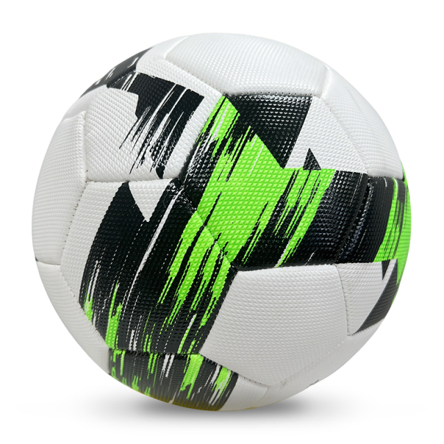 High Quality Size 5 Soccer Ball Machine-Sewn PVC with Print Logo for Sports Training Leisure Competitive Matches,Blue Arc Sports
