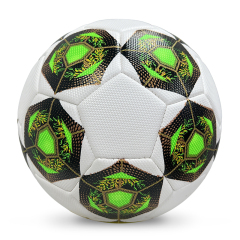 High Quality Size 5 Soccer Ball Machine-Sewn PVC with Print Logo for Sports Training Leisure Competitive Matches,Blue Arc Sports