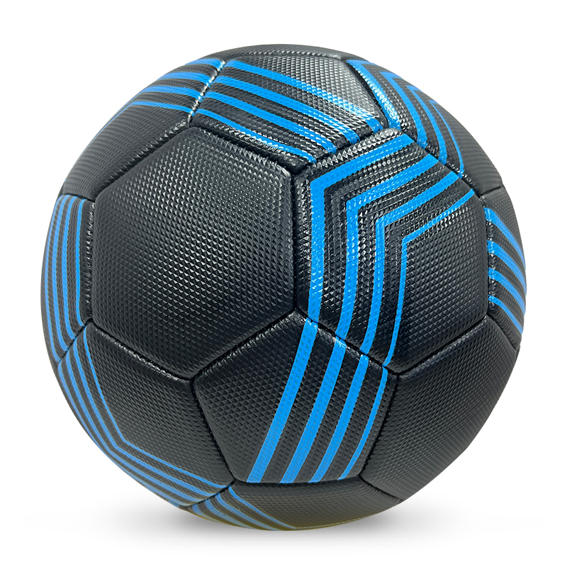 High Quality Size 5 Soccer Ball Machine-Sewn PVC with Print Logo for Sports Training Leisure Competitive Matches,Blue Arc Sports