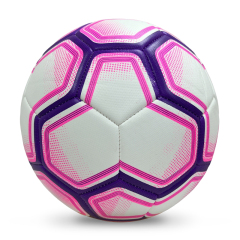 High Quality Size 5 Soccer Ball Machine-Sewn PVC with Print Logo for Sports Training Leisure Competitive Matches,Blue Arc Sport