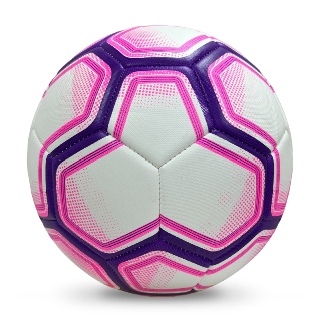 High Quality Size 5 Soccer Ball Machine-Sewn PVC with Print Logo for Sports Training Leisure Competitive Matches,Blue Arc Sport