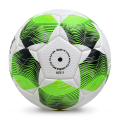 High Quality Size 5 Soccer Ball Machine-Sewn PVC with Print Logo for Sports Training Leisure Competitive Matches,Blue Arc Sports