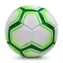 High Quality Size 5 Soccer Ball Machine-Sewn PVC with Print Logo for Sports Training Leisure Competitive Matches,Blue Arc Sports