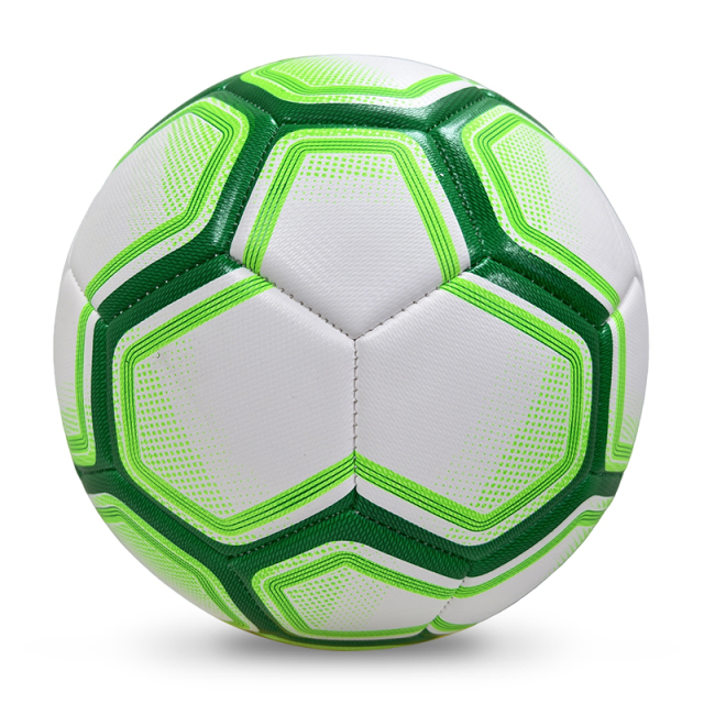 High Quality Size 5 Soccer Ball Machine-Sewn PVC with Print Logo for Sports Training Leisure Competitive Matches,Blue Arc Sports