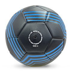 High Quality Size 5 Soccer Ball Machine-Sewn PVC with Print Logo for Sports Training Leisure Competitive Matches,Blue Arc Sports