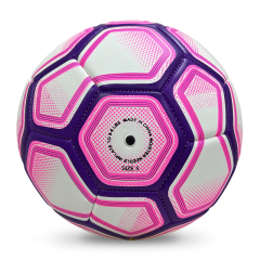 High Quality Size 5 Soccer Ball Machine-Sewn PVC with Print Logo for Sports Training Leisure Competitive Matches,Blue Arc Sport