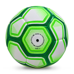 High Quality Size 5 Soccer Ball Machine-Sewn PVC with Print Logo for Sports Training Leisure Competitive Matches,Blue Arc Sports