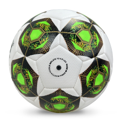 High Quality Size 5 Soccer Ball Machine-Sewn PVC with Print Logo for Sports Training Leisure Competitive Matches,Blue Arc Sports