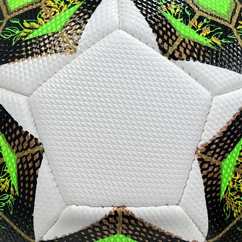 High Quality Size 5 Soccer Ball Machine-Sewn PVC with Print Logo for Sports Training Leisure Competitive Matches,Blue Arc Sports