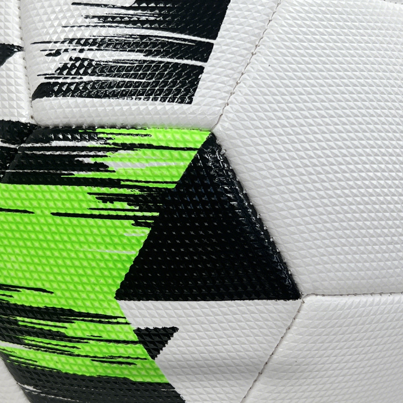 High Quality Size 5 Soccer Ball Machine-Sewn PVC with Print Logo for Sports Training Leisure Competitive Matches,Blue Arc Sports