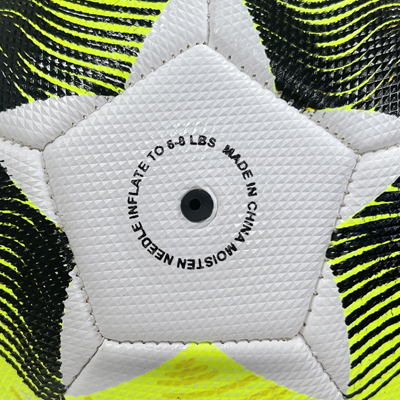 High Quality Size 5 Soccer Ball Machine-Sewn PVC with Print Logo for Sports Training Leisure Competitive Matches,Blue Arc Sports
