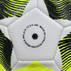 High Quality Size 5 Soccer Ball Machine-Sewn PVC with Print Logo for Sports Training Leisure Competitive Matches,Blue Arc Sports