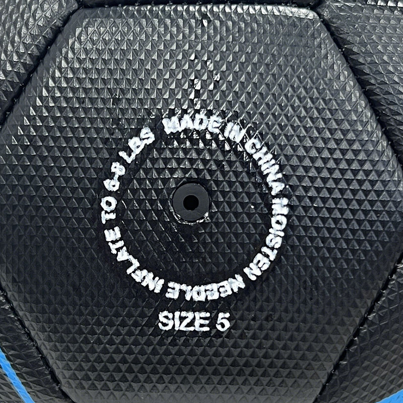 High Quality Size 5 Soccer Ball Machine-Sewn PVC with Print Logo for Sports Training Leisure Competitive Matches,Blue Arc Sports